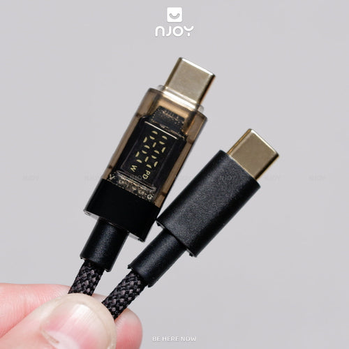 Cáp sạc nhanh type c to type c trong suốt đèn LED — ảnh 2