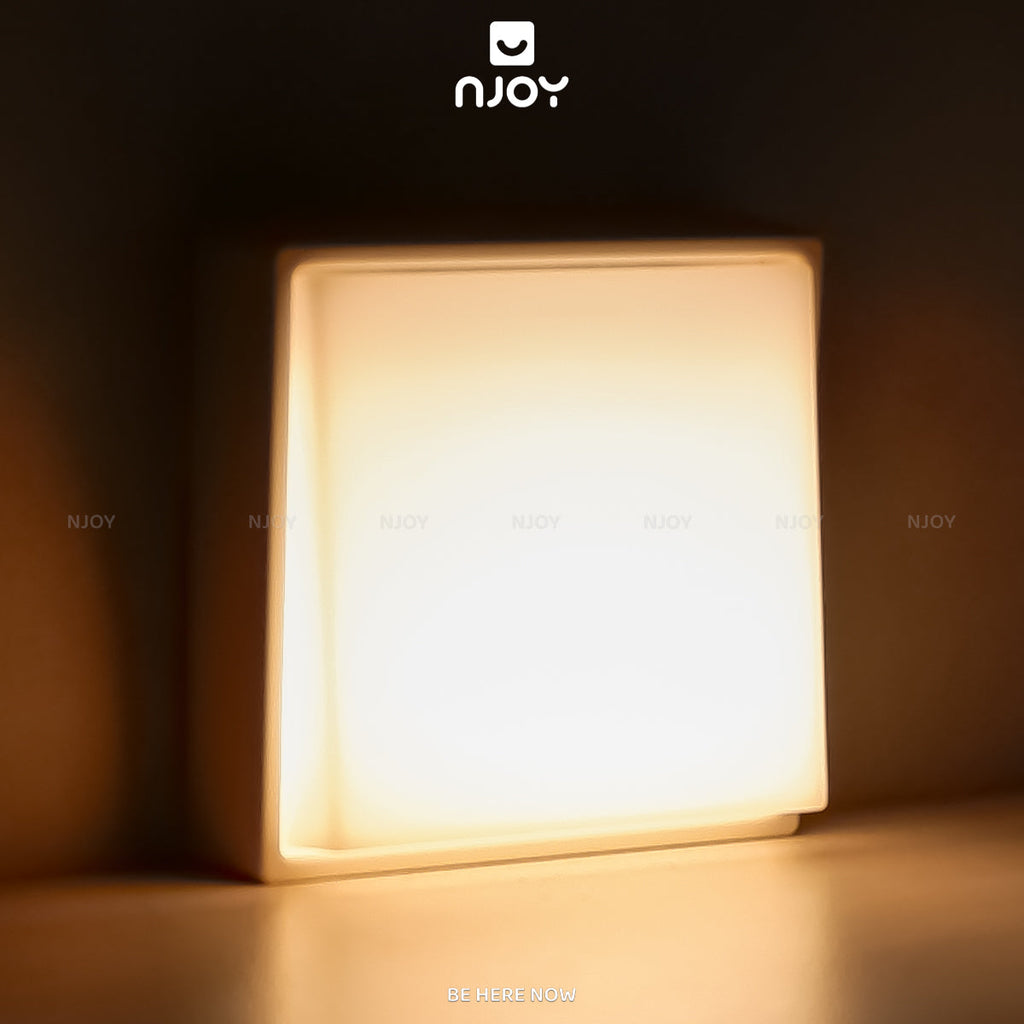 Đèn ngủ decor tối giản để bàn hẹn giờ điều chỉnh sáng kèm miếng dán