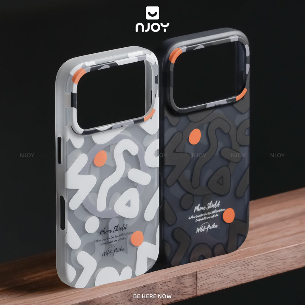 Ốp lưng nhám MagSafe chống vân tay họa tiết graffiti — iPhone 14 Pro