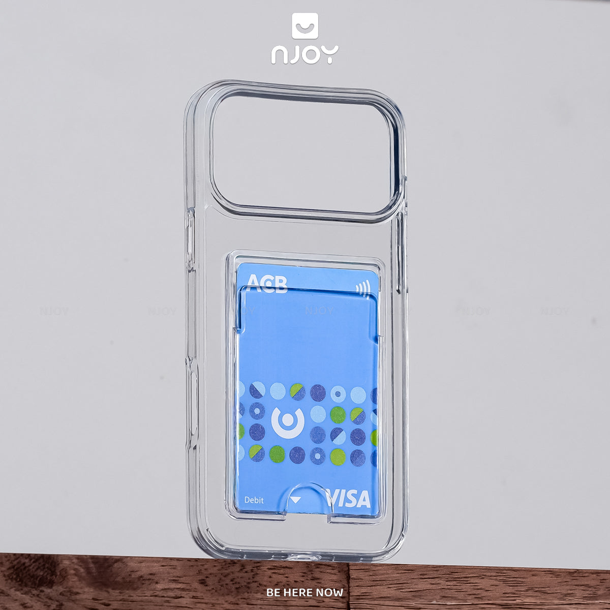Ốp lưng trong suốt đựng thẻ bảo vệ camera chống sốc — iPhone 14 Pro