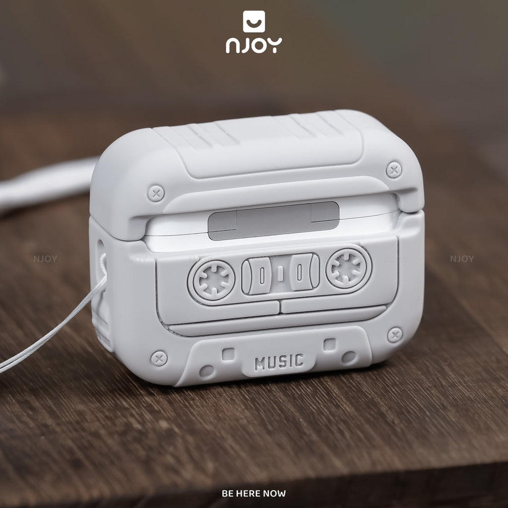 Ốp in hình máy nghe nhạc cassette cổ điển retro kèm dây — AirPods 4 — ảnh 9