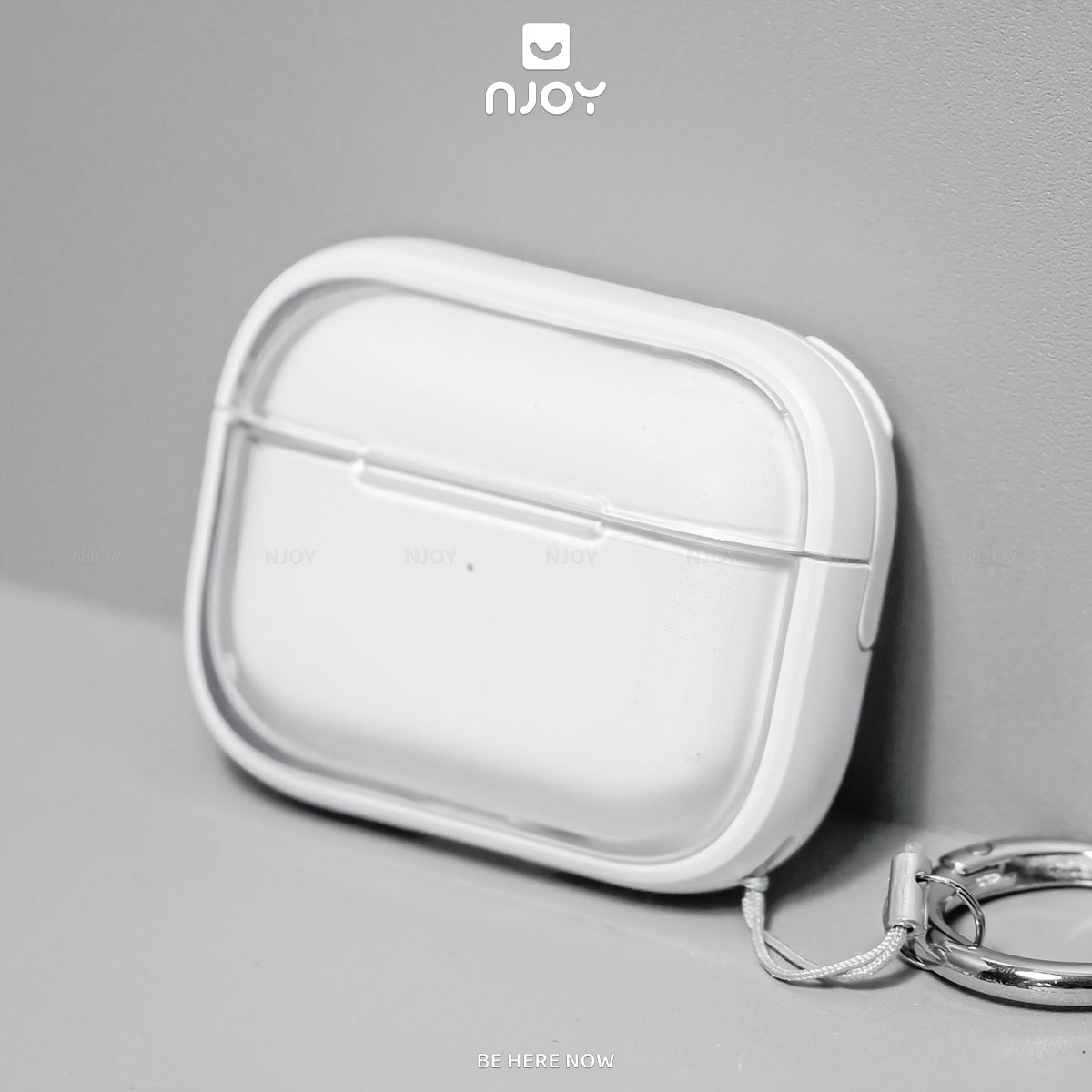 Ốp trong suốt khóa cài viền màu hỗ trợ sạc không dây — AirPods 4 — ảnh 4