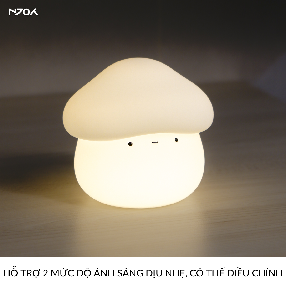 Đèn ngủ decor cảm ứng squishy siêu mềm điều chỉnh sáng hẹn giờ trang — ảnh 4