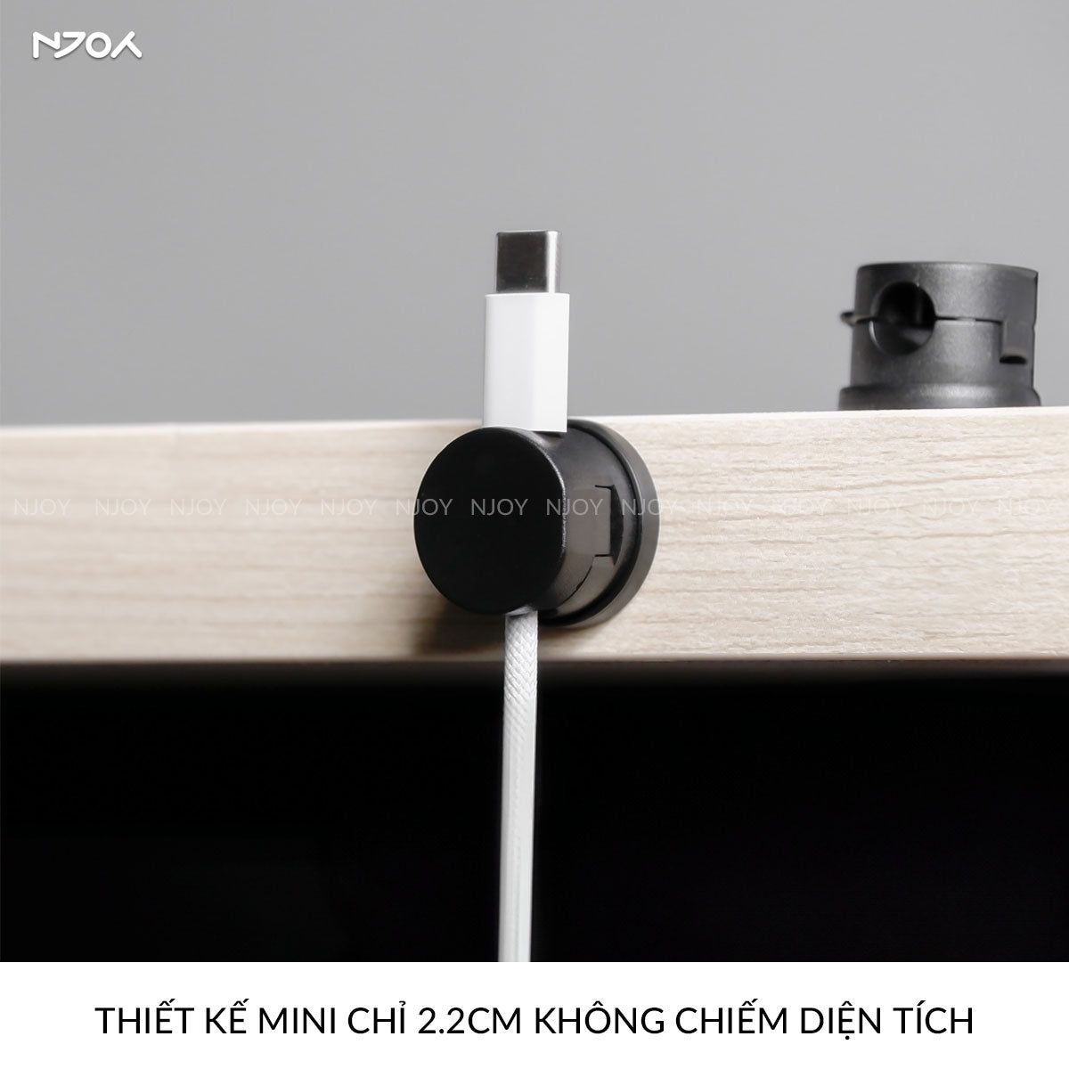 Kẹp nam châm chống rối dây cáp sạc tai nghe keo dán hai mặt tiện lợi — ảnh 5