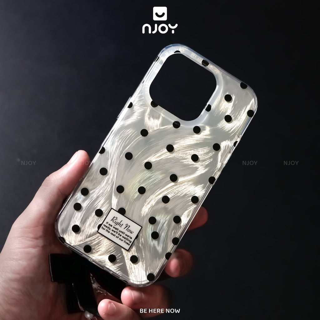 Ốp lưng chấm bi tráng gương kèm dây đeo sang trọng — iPhone 14 Pro — ảnh 2