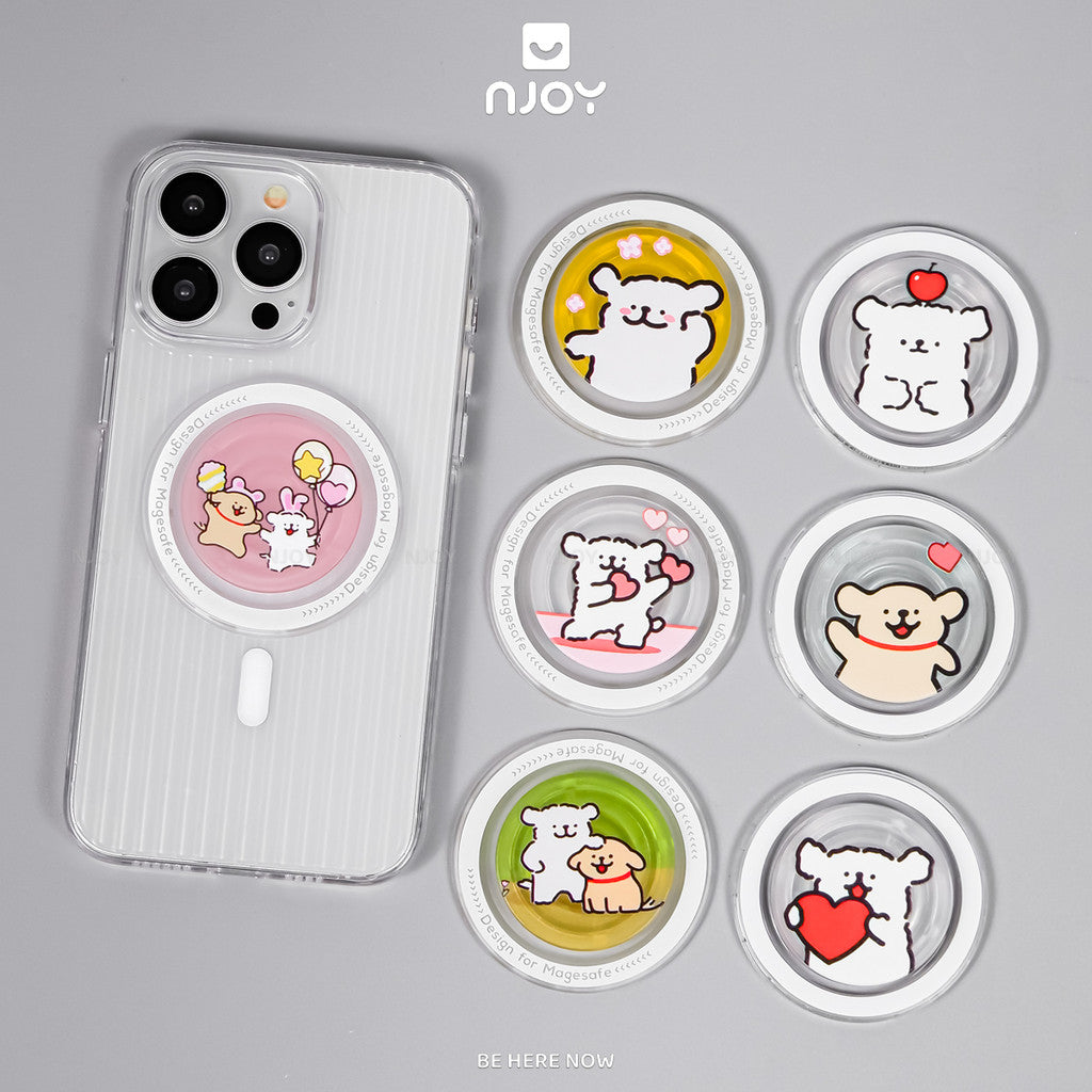 Giá đỡ điện thoại PopSocket in hình gấu dễ thương hít từ tính — ảnh 3
