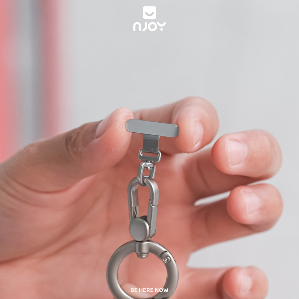 Tag hợp kim mỏng siêu nhỏ gọn xoay 360 độ hỗ trợ gắn cho dây đeo điện — ảnh 2