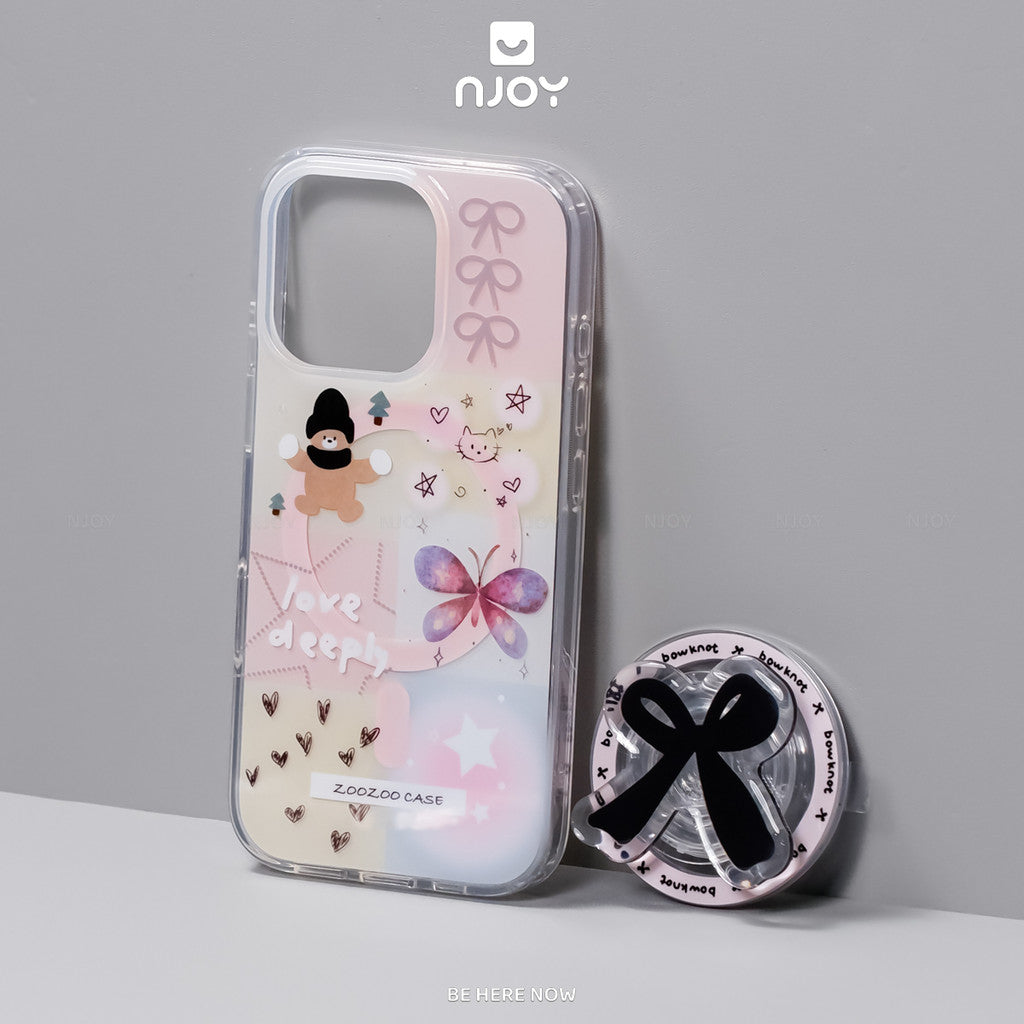 Ốp lưng in hình bowknot chiếc nơ kèm giá đỡ PopSocket — iPhone 14 Pro — ảnh 7