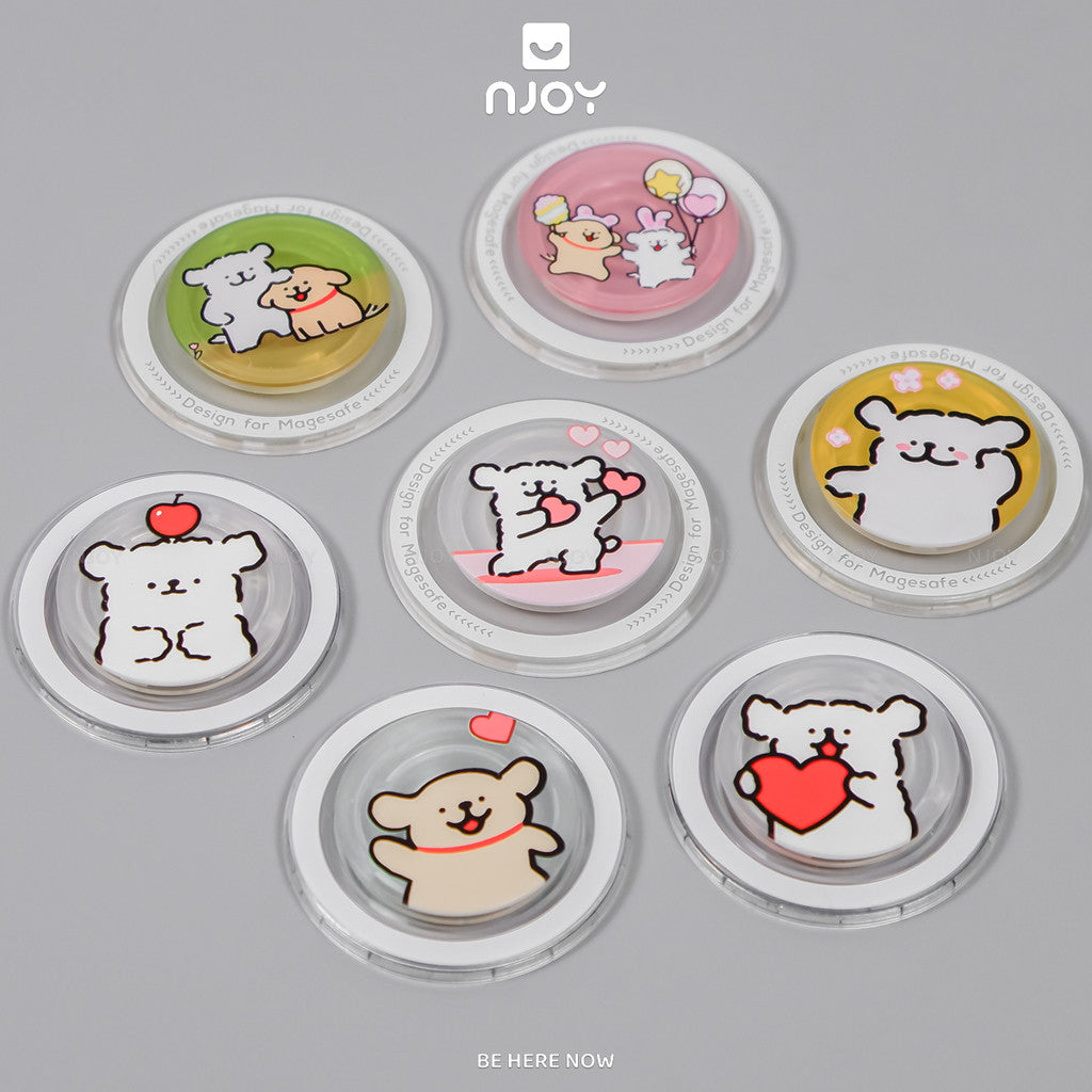 Giá đỡ điện thoại PopSocket in hình gấu dễ thương hít từ tính — ảnh 2