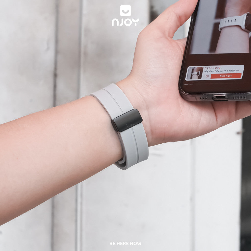 Dây đeo silicon khoá nam châm thay thế — Apple Watch 45mm — ảnh 5