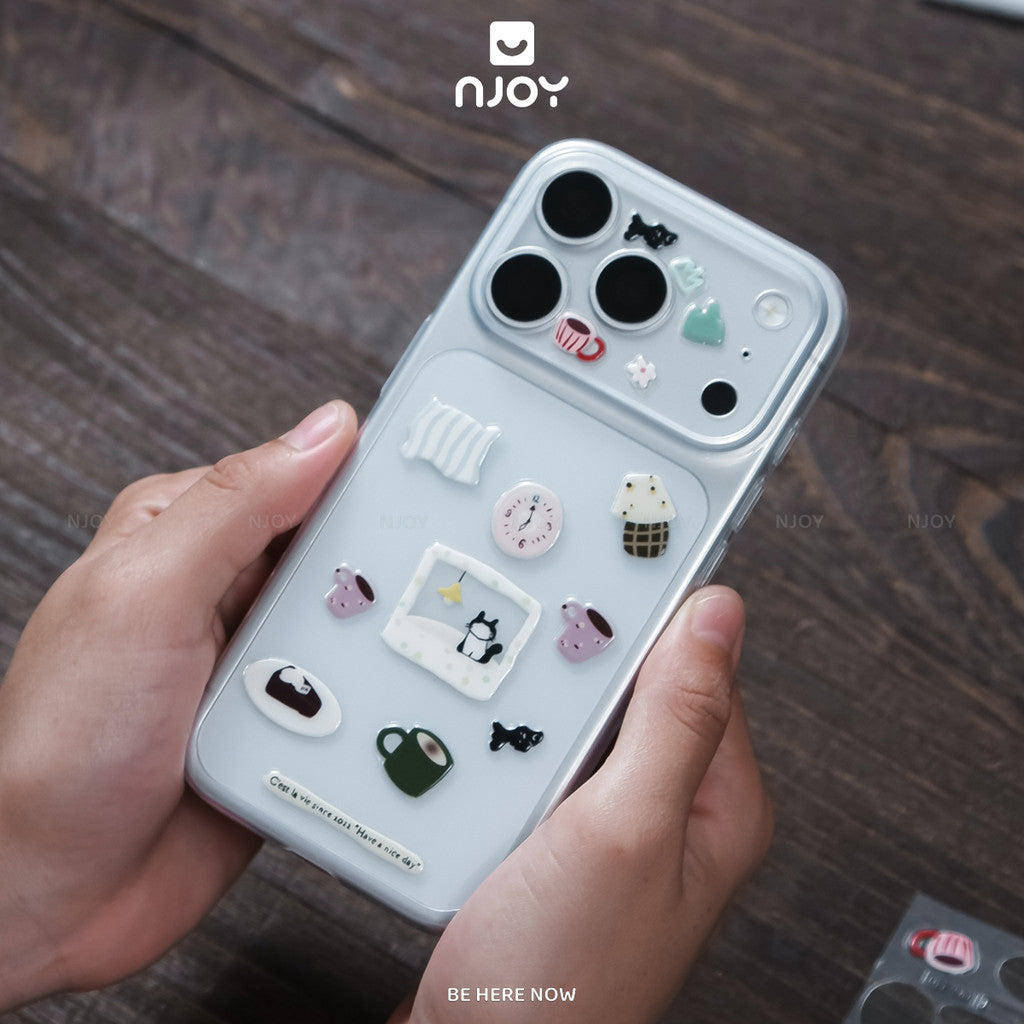Sticker nổi 3D dán trang trí ốp lưng điện thoại iPhone máy tính bảng