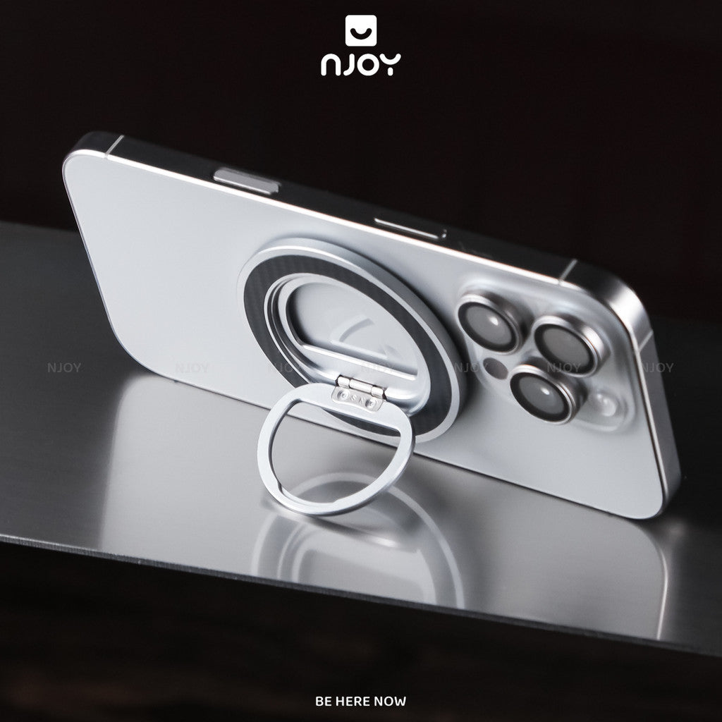 Giá đỡ điện thoại vân carbon cao cấp siêu mỏng xoay 360 độ hít MagSafe — ảnh 8