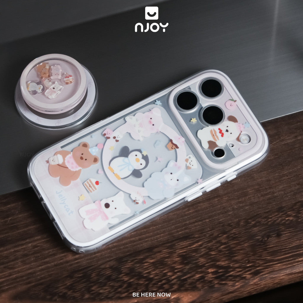 Ốp in hình thú cưng chim cánh cụt heo gấu có giá đỡ — iPhone 14 Pro — ảnh 6