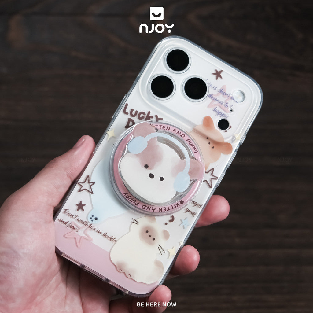 Ốp lưng in hình chó dễ thương kèm giá đỡ điện thoại — iPhone 14 Pro — ảnh 8