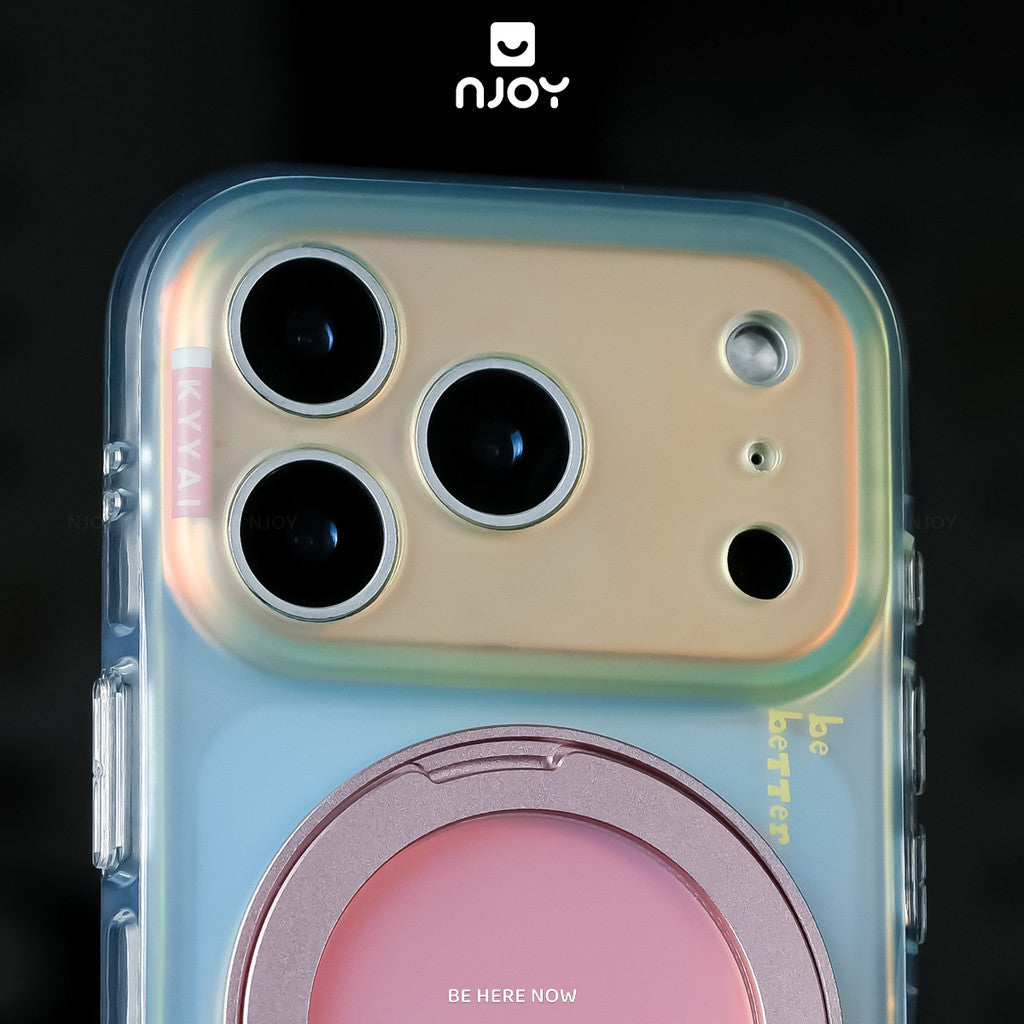 Ốp lưng ombre gradient có giá đỡ xoay 360 độ sạc — iPhone 14 Pro — ảnh 3