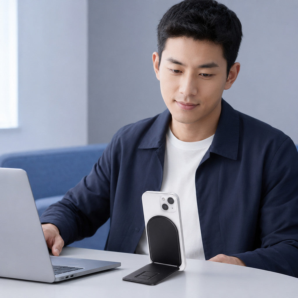 Giá đỡ điện thoại hít MagSafe chất liệu da PU cao cấp — ảnh 8