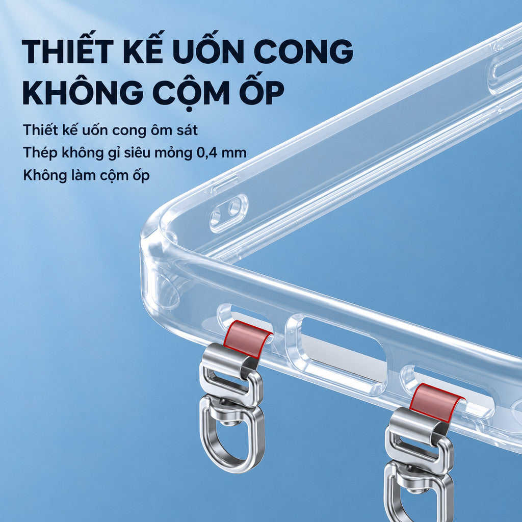 Tag hợp kim xoay 360 độ móc treo đôi siêu mỏng hỗ trợ gắn cho dây đeo — ảnh 4