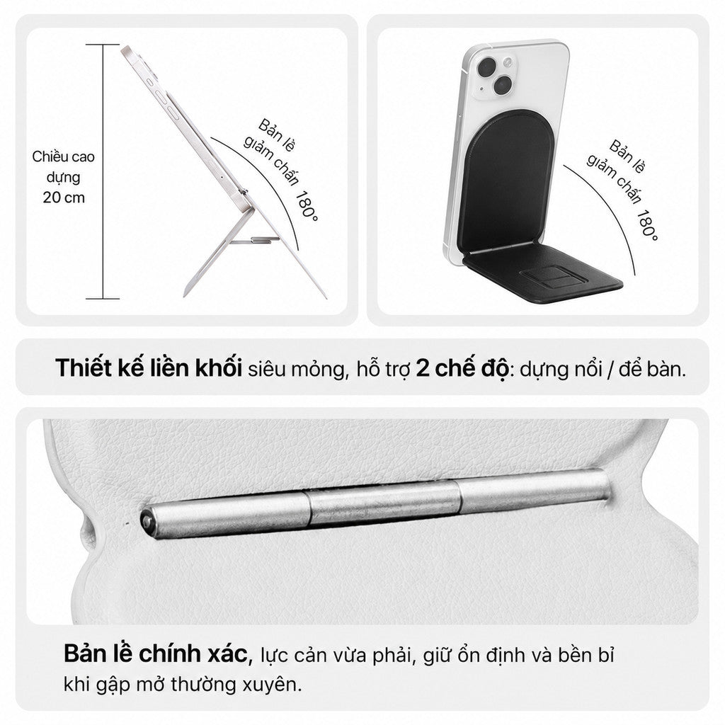 Giá đỡ điện thoại hít MagSafe chất liệu da PU cao cấp — ảnh 3