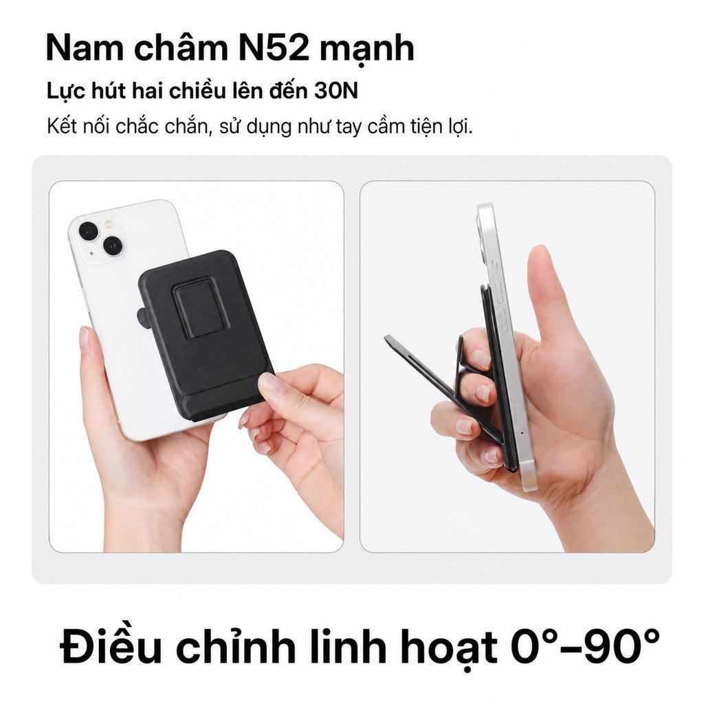 Giá đỡ điện thoại hít MagSafe chất liệu da PU cao cấp — ảnh 5