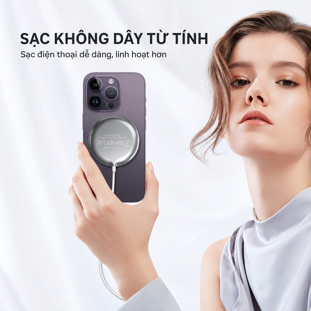Đế sạc không dây chuẩn Qi2 sạc nhanh 15W — ảnh 2