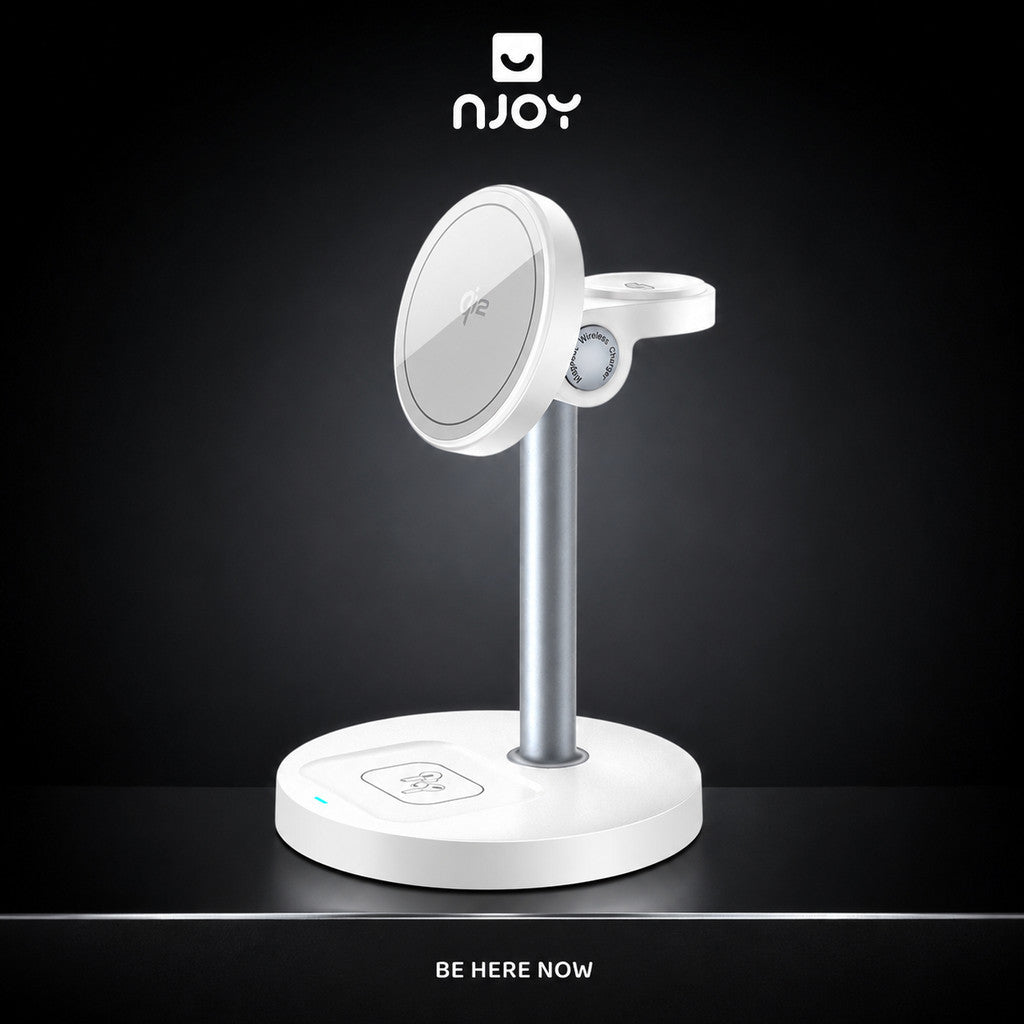 Bộ sạc MagSafe 3 in 1 chuẩn Qi2 iPhone tai nghe AirPods đồng hồ — ảnh 10