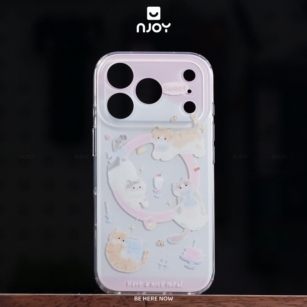 Ốp lưng in hình mèo meowday dễ thương màu hồng — iPhone 14 Pro — ảnh 8
