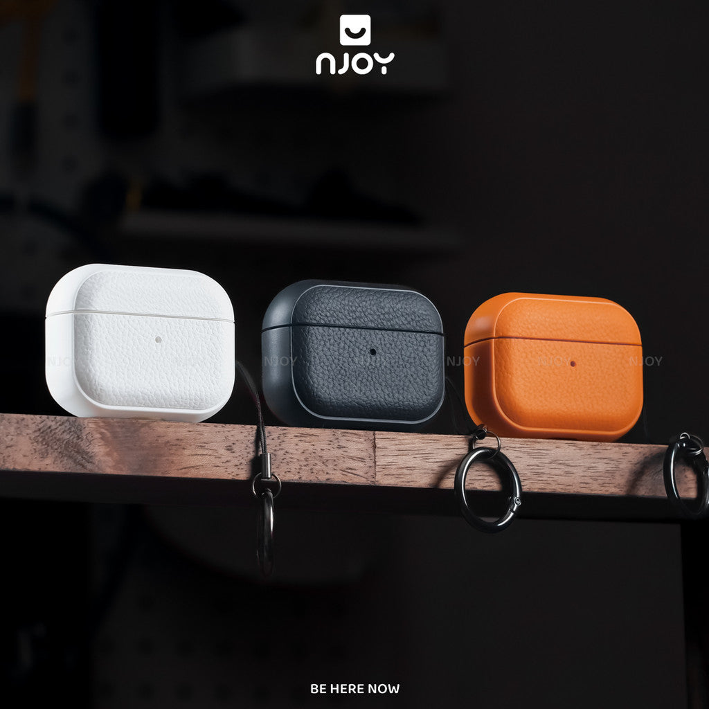 Ốp da vân nổi cao cấp chống vân tay kèm móc — AirPods 4 — ảnh 7