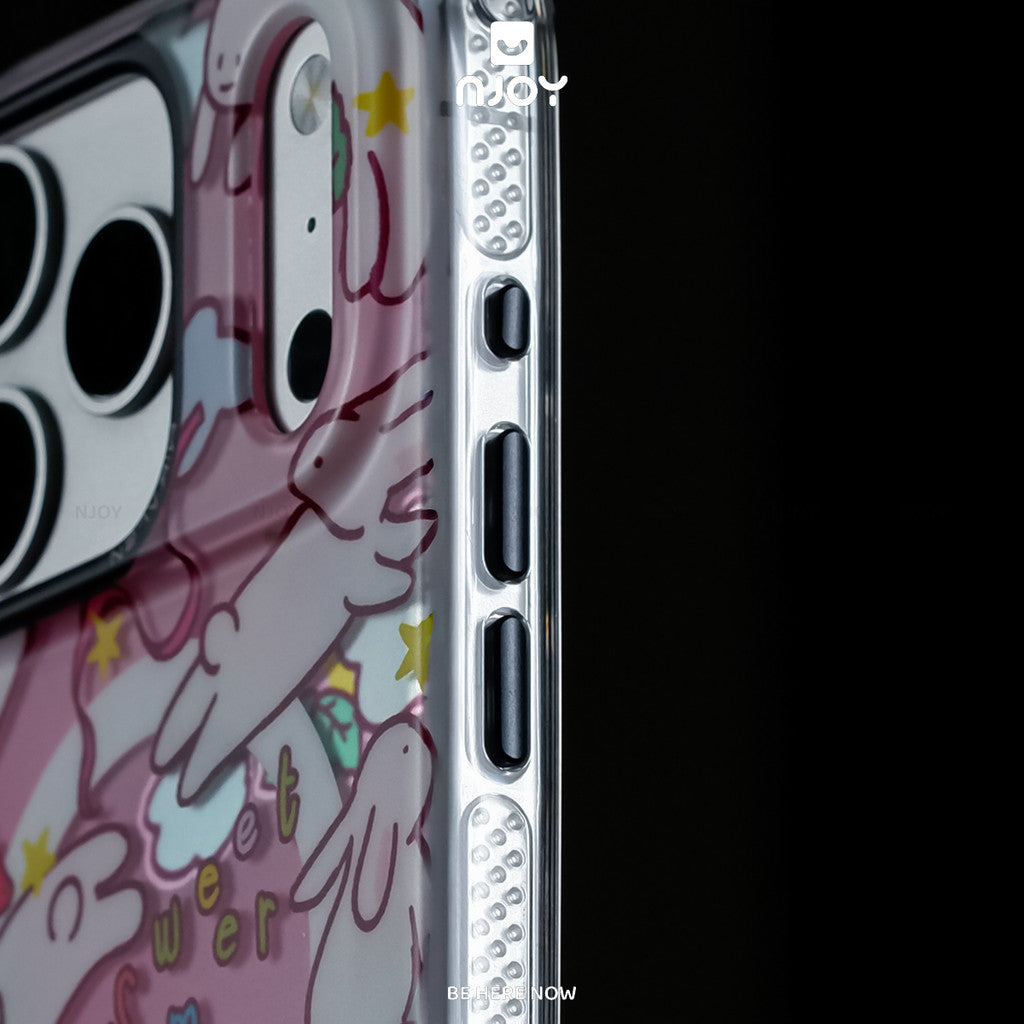 Ốp in hình chó mèo thỏ dễ thương phản quang chống sốc — iPhone 14 Pro — ảnh 3