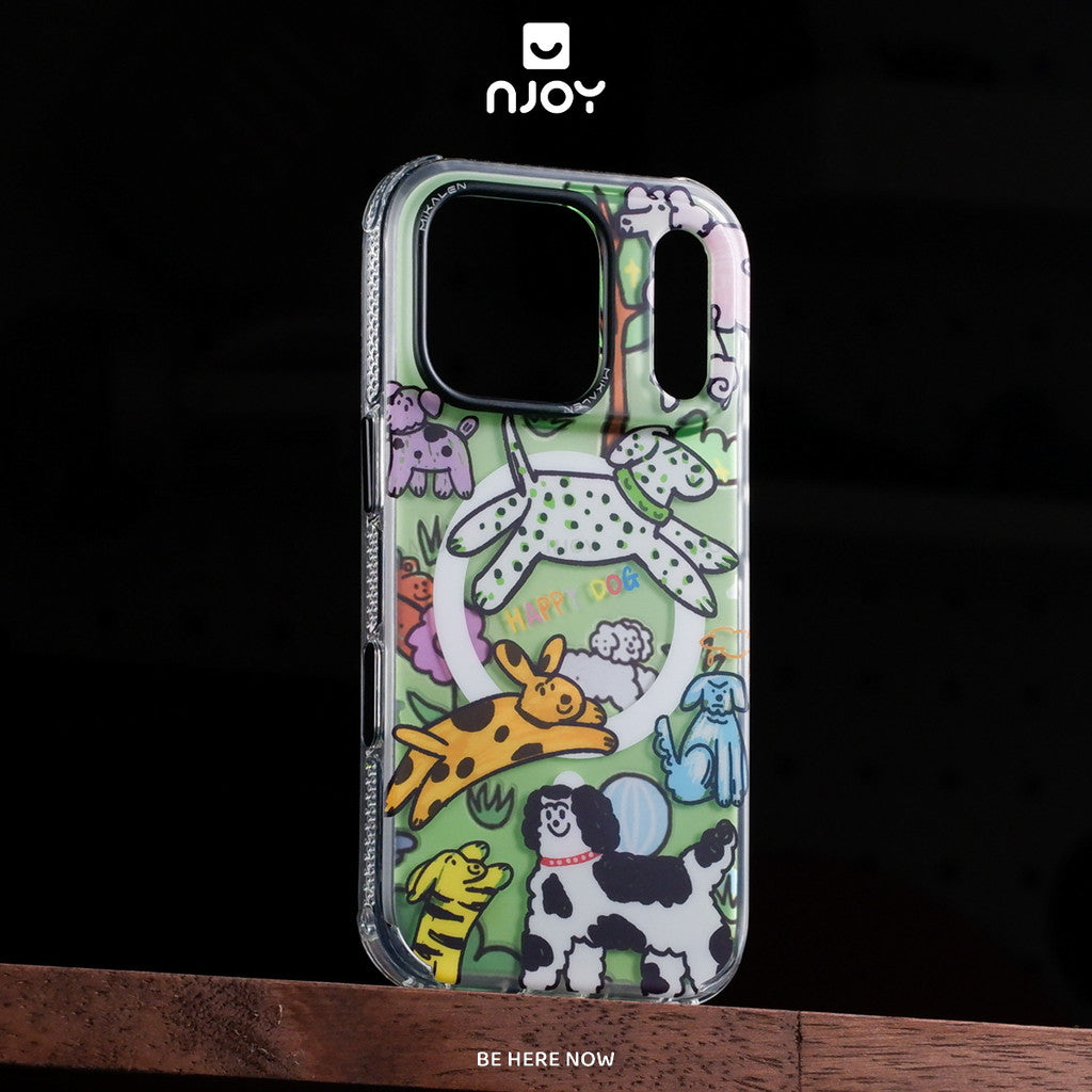 Ốp in hình chó mèo thỏ dễ thương phản quang chống sốc — iPhone 14 Pro — ảnh 11