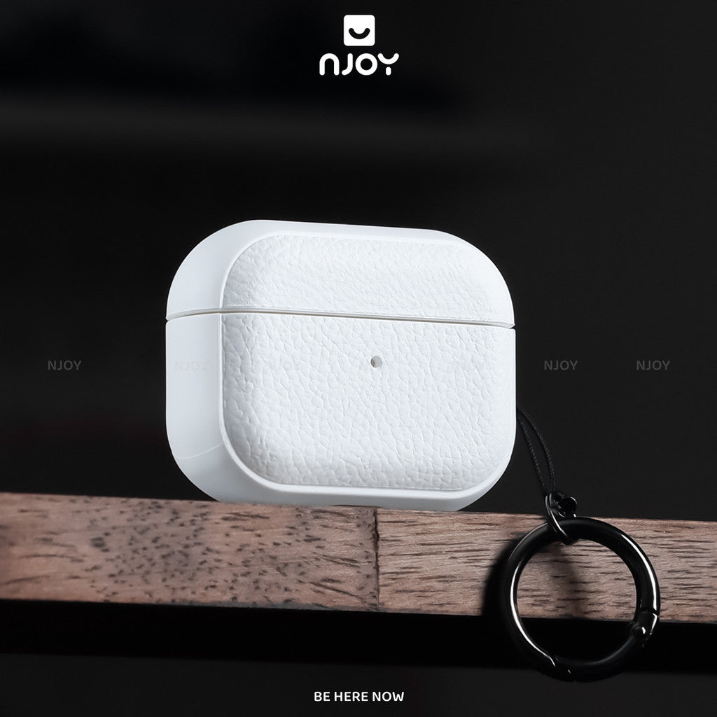 Ốp da vân nổi cao cấp chống vân tay kèm móc — AirPods 4 — ảnh 8
